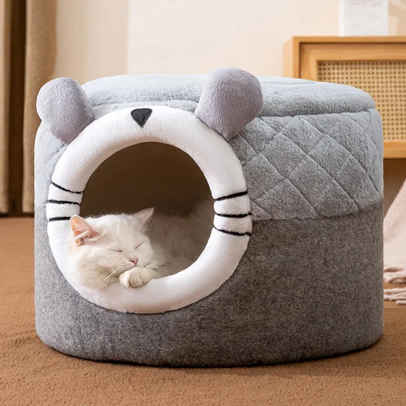 Cute Pet Bed House Winter Pet Villa