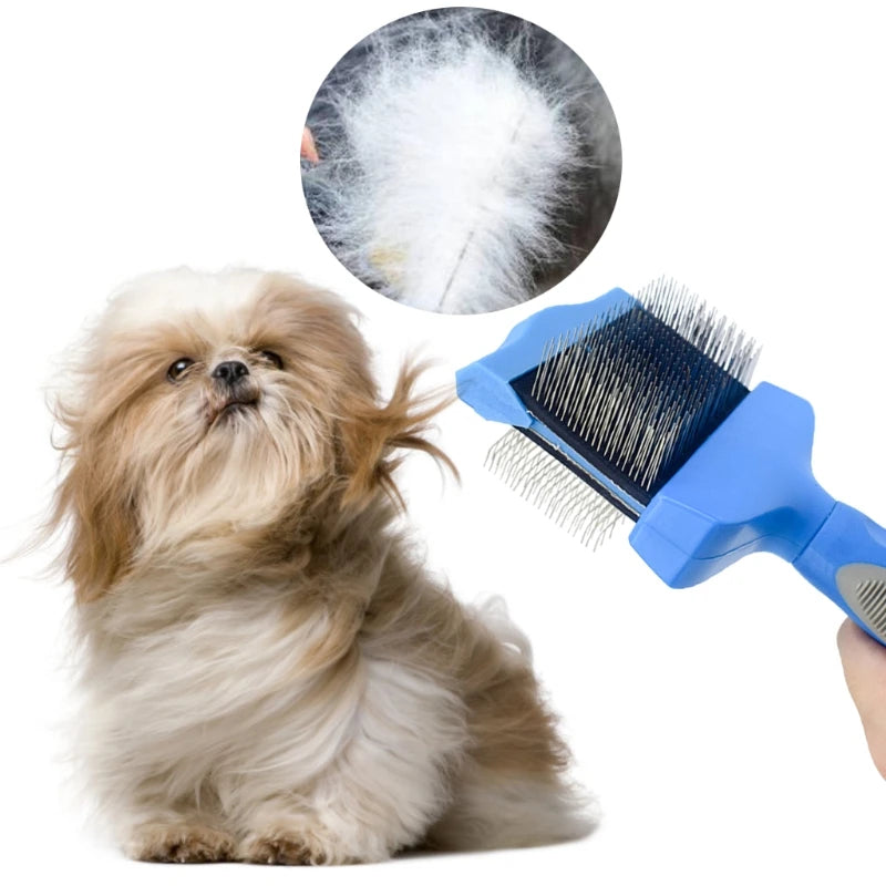 Double Sided Pet Hair Trimmer Comb Brush