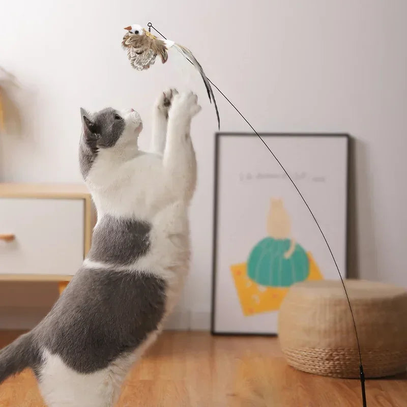 Interactive Bird Simulation Cat Toy Set