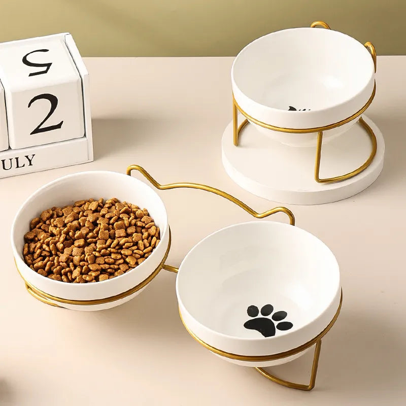 Pet Cat Bowl Ceramic 500ML Water Feeder